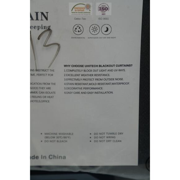 WIN CURTAIN Super Blackout Curtains – 1 Pair – Bedroom & Living Room – Grommet - Picture 7 of 9